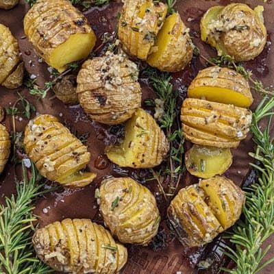 Grilled Mini Hasselback Potatoes - Girls Can Grill
