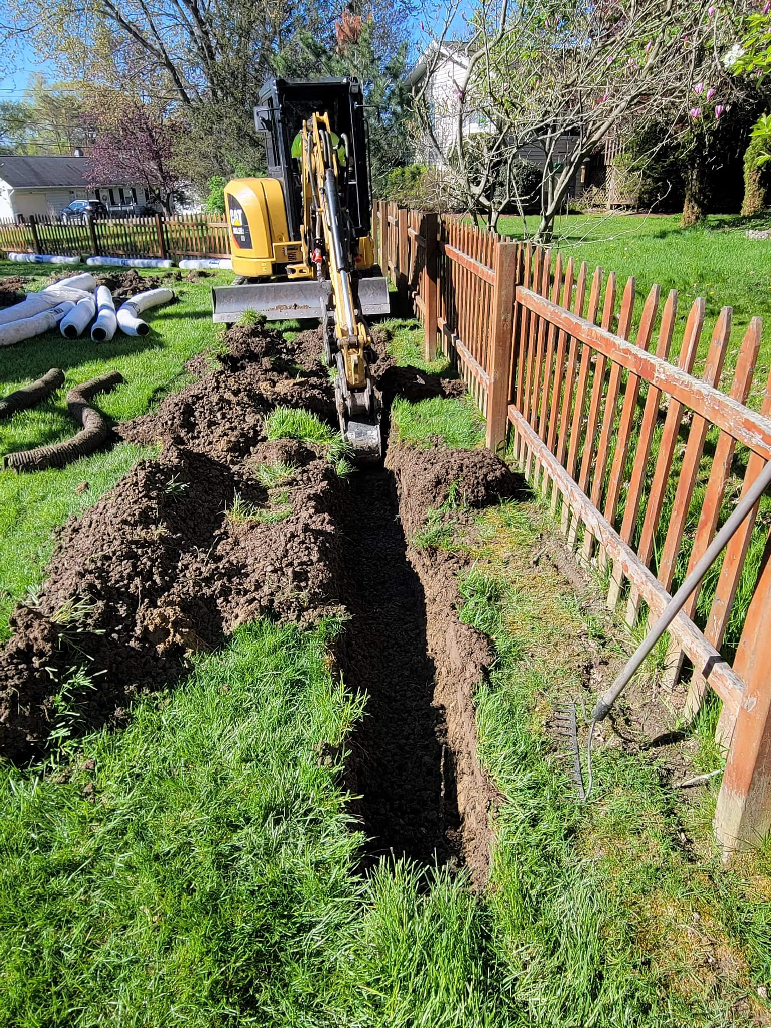 Excavator Clearing Lot — Pine Valley, NY — Snow Chasers LLC