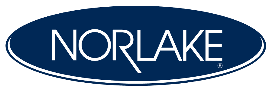 A blue norlake logo on a white background