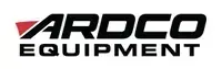 The logo for ardo equipment is black and red on a white background.