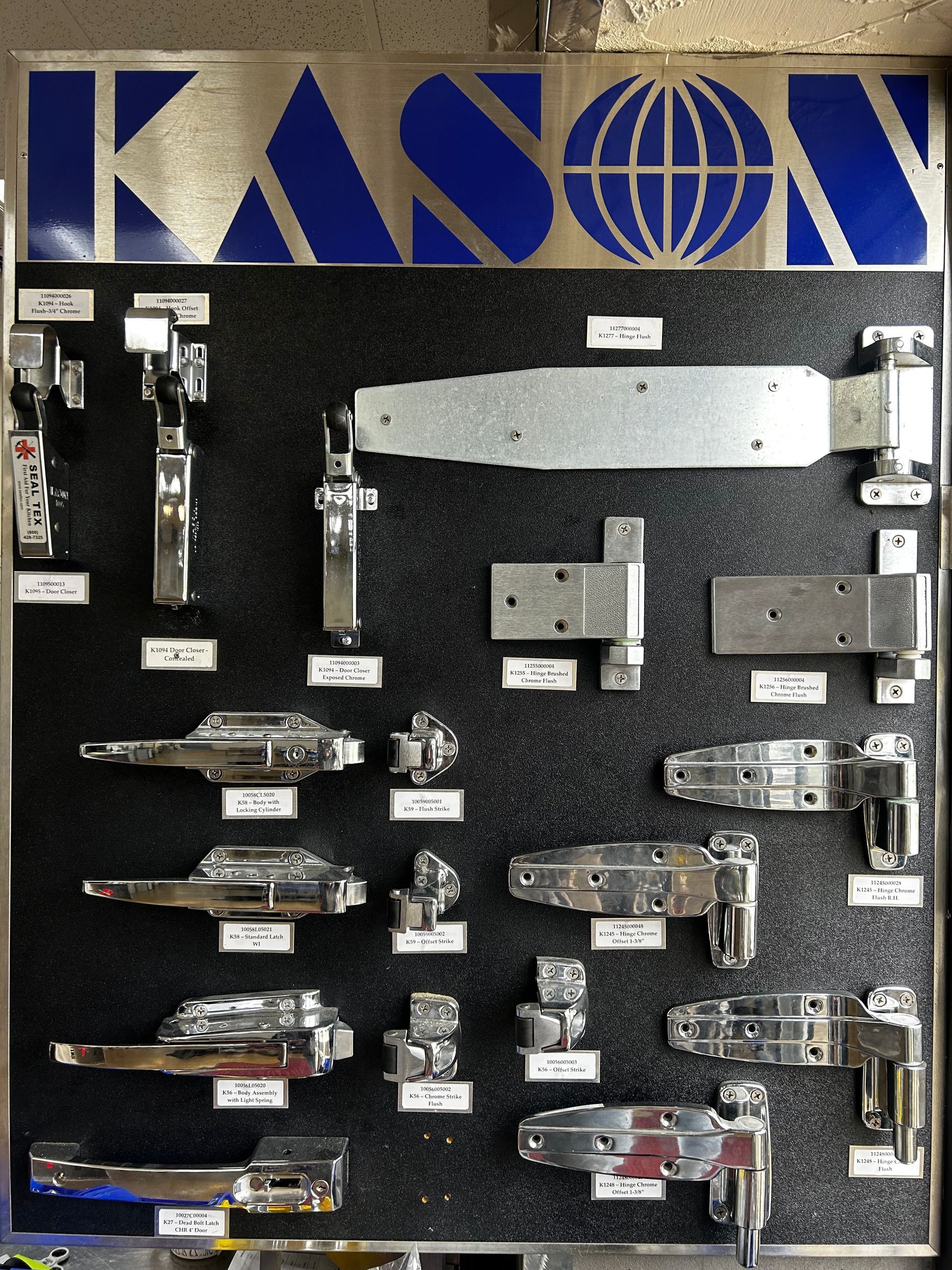 A display of various types of kason products