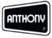 A black and white sign that says anthony on it
