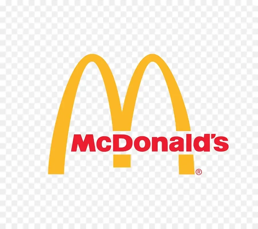 The mcdonald 's logo is yellow and red on a transparent background.