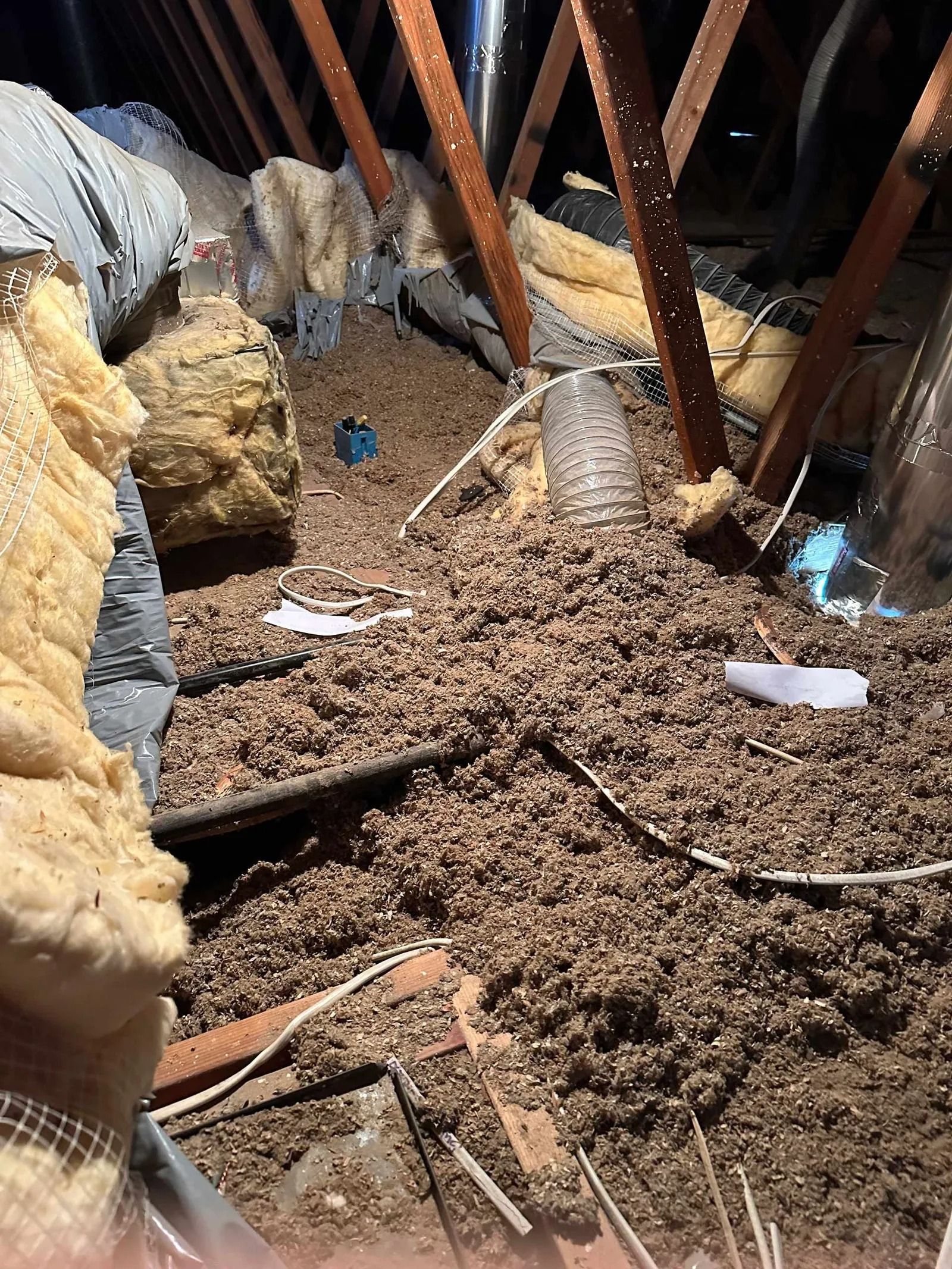 There is a lot of junk in the attic.