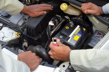 Mechanics Checking Car Batteries | Scotts Valley, CA | Rogers Automotive