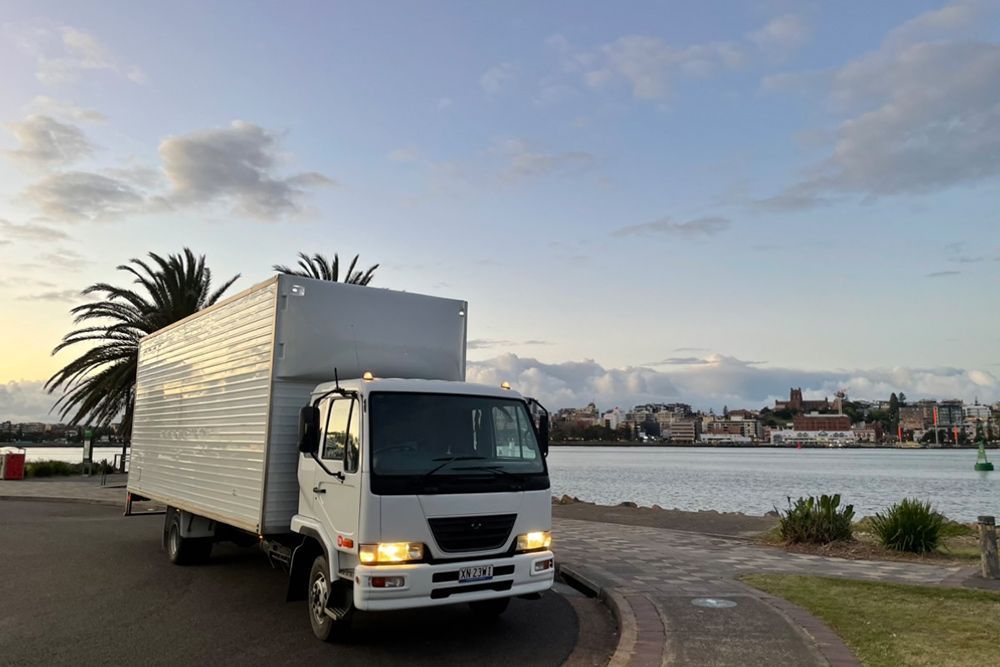 White Transport Truck — Removals in Newcastle, NSW