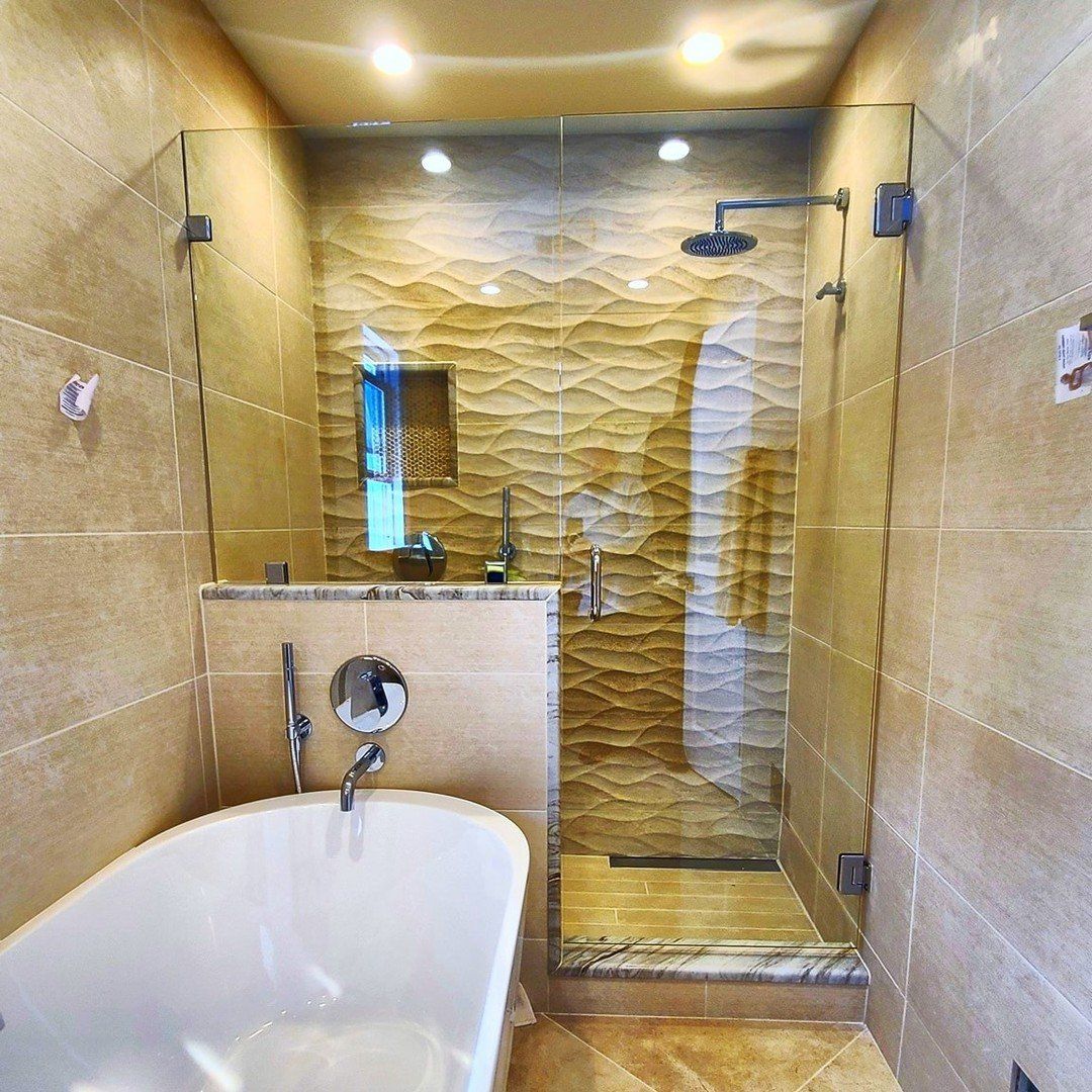 new shower doors installed by experienced glass company