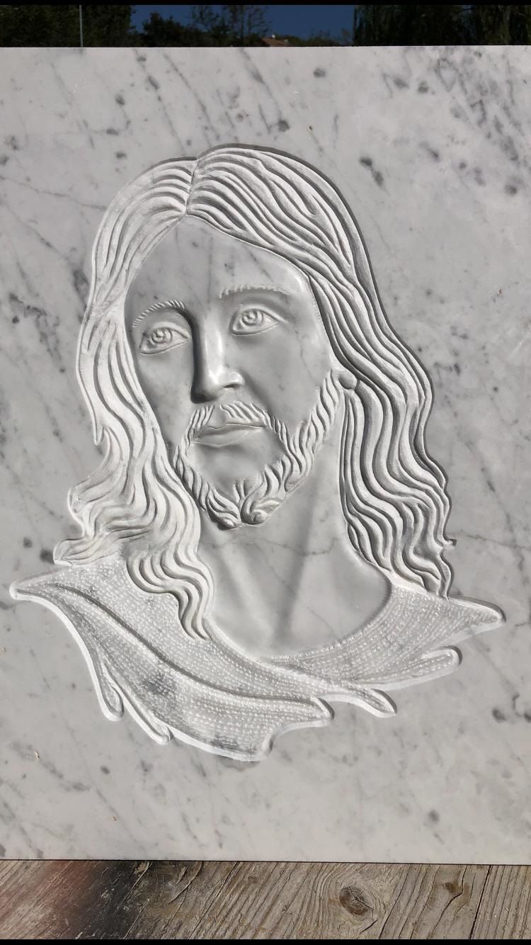 Gesù Cristo Bassorilievo Marmo Carrara