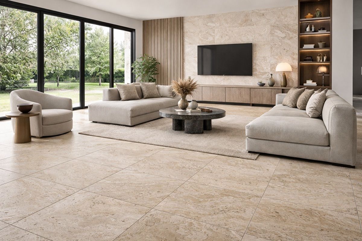 100 x 100 Piccoli Spessori Travertino