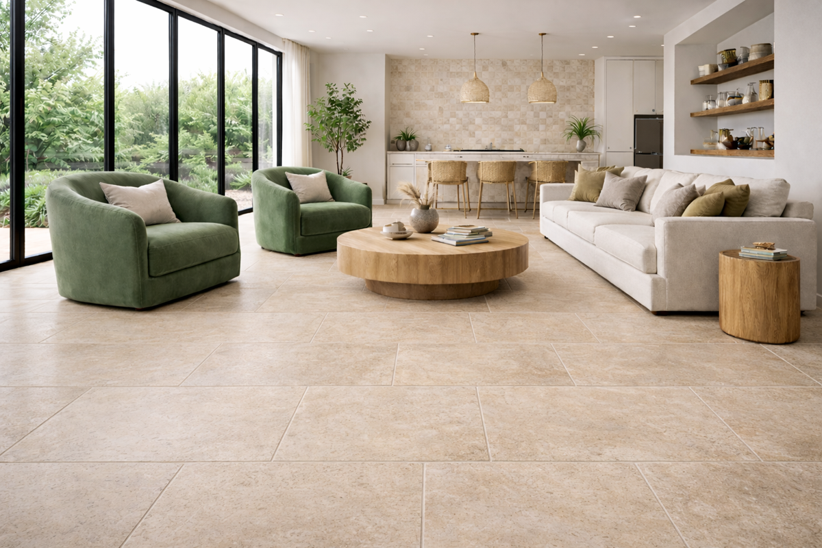 Grandi formati e spessori ridotti nel Travertino Romano