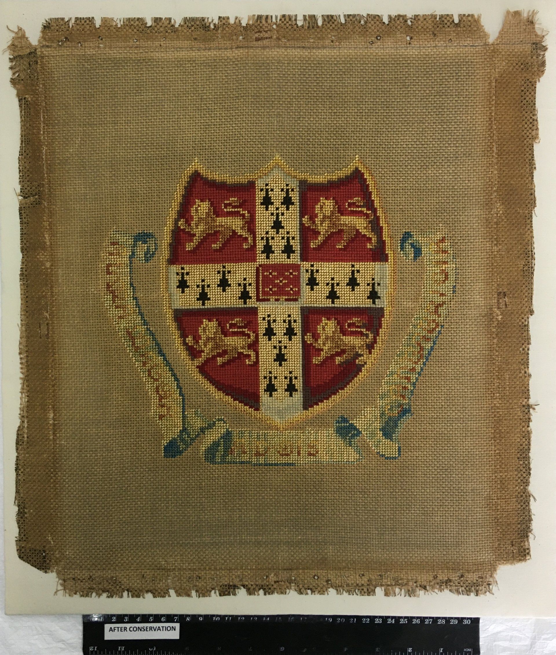 Flattened Ready For Pinning Cambridge Coat Of Arms