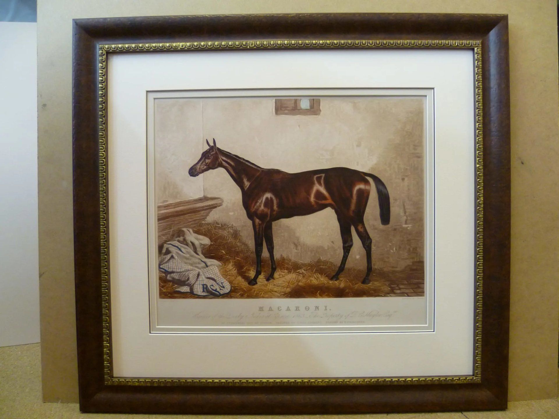 Horse artwork framed