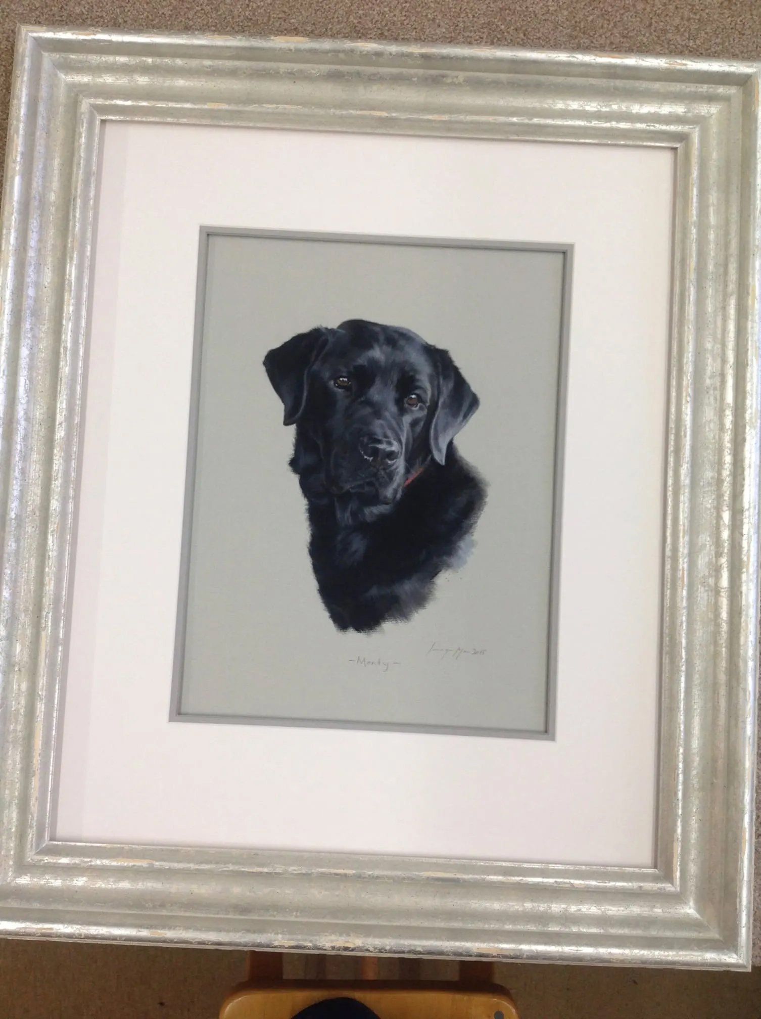Picture of a dog framed