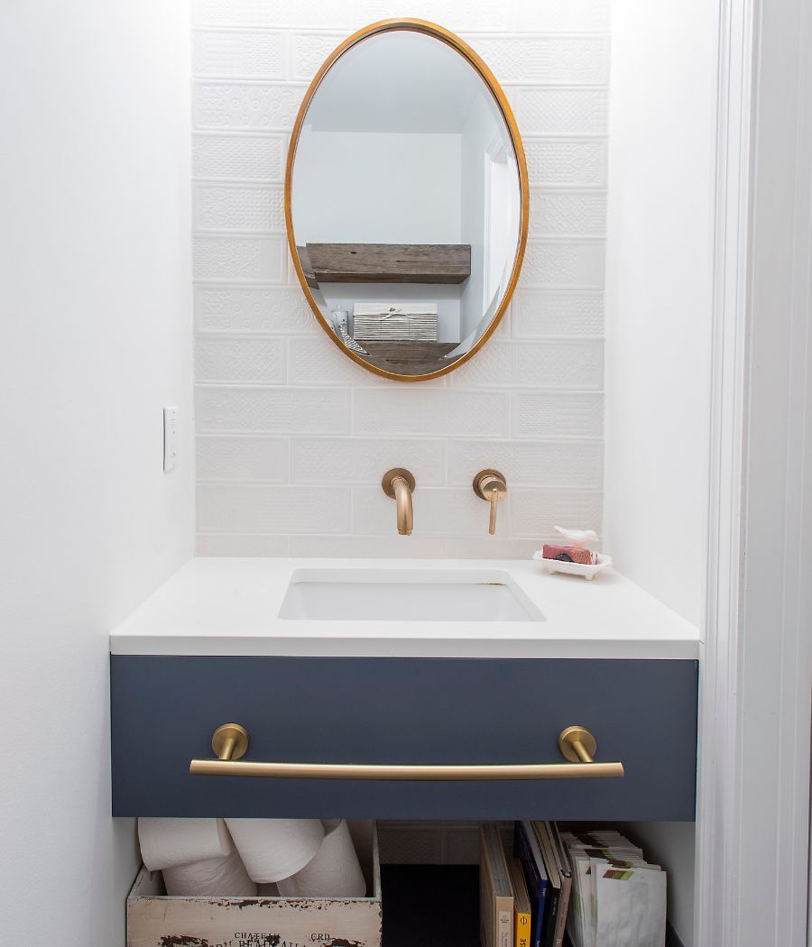 bathroom sink and mirror