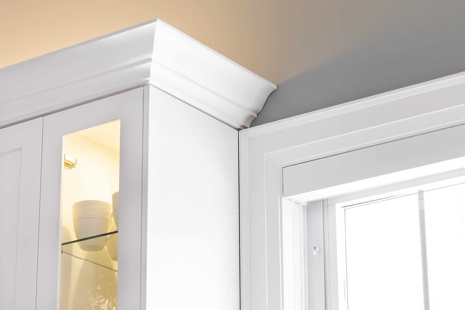 kitchen with white marble countertops