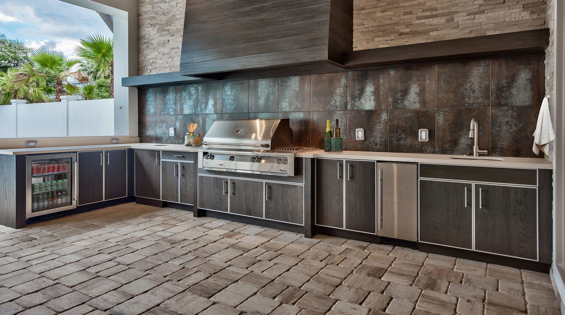 grey kitchen and grill