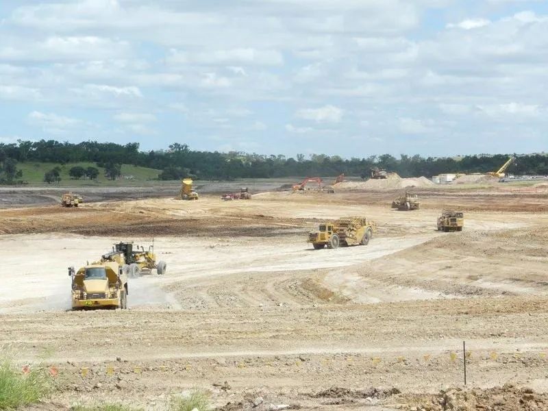 Big Field Area With A Lot Of The Excavators — Mike Barlow Earthmoving Pty Ltd in Rockhampton, QLD