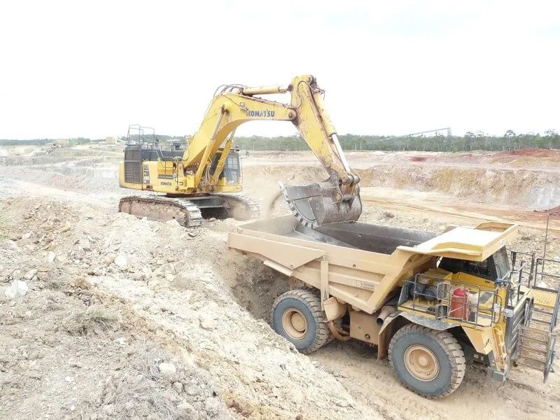 Unloading Soil In A Truck — Mike Barlow Earthmoving Pty Ltd in Rockhampton, QLD