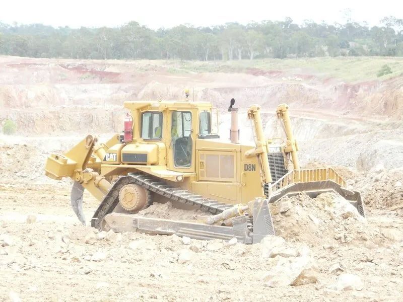 Working Yellow  Bulldozer — Mike Barlow Earthmoving Pty Ltd in Rockhampton, QLD