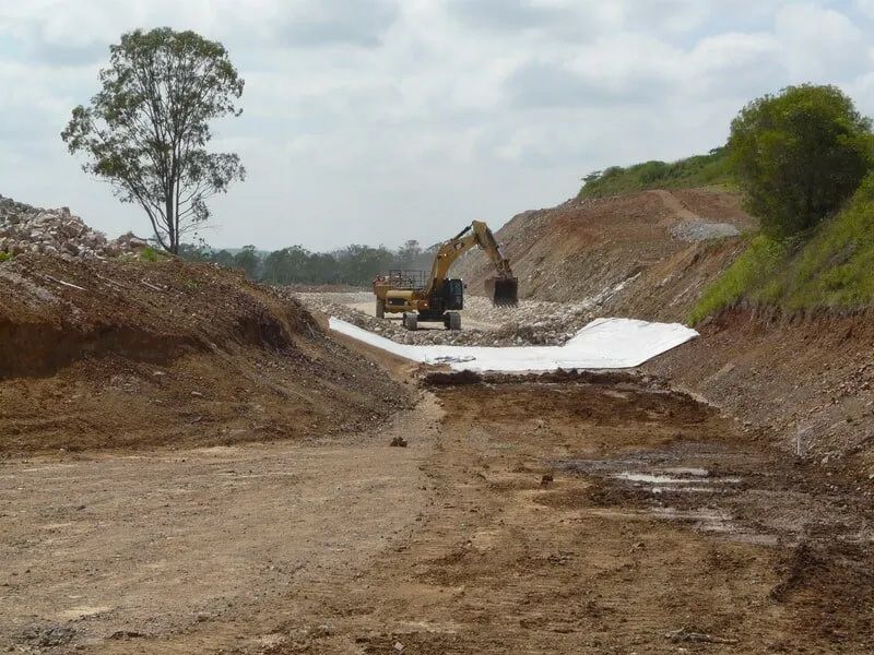 Dam With Cement — Mike Barlow Earthmoving Pty Ltd in Rockhampton, QLD