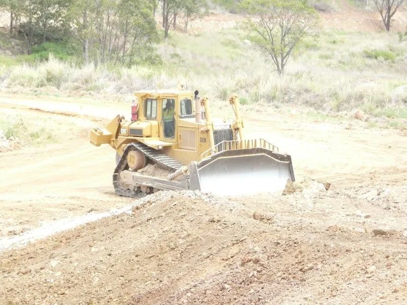 Bulldozer On The Construction Site  — Mike Barlow Earthmoving Pty Ltd in Rockhampton, QLD