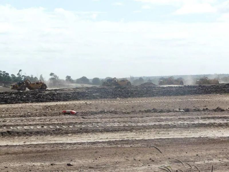 Wide View Of A Dam Site With Sky In Background — Mike Barlow Earthmoving Pty Ltd in Rockhampton, QLD