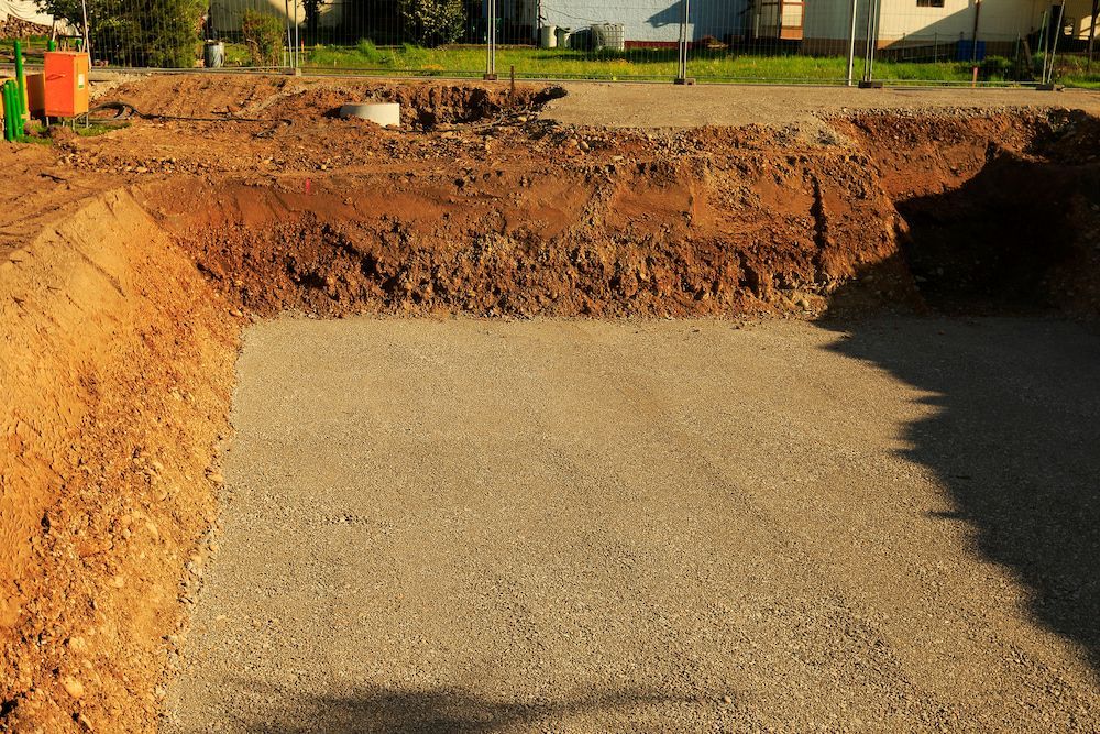 Construction Site with Rectangular House Pad