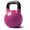 Pink kettlebell with a black handle, casting a shadow on a white background.