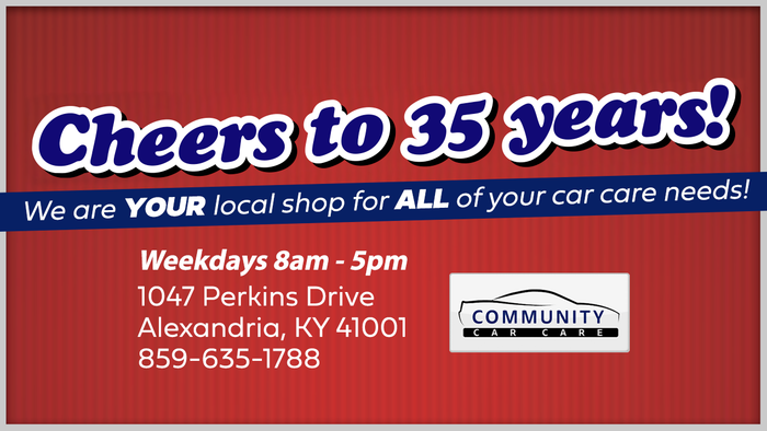 Cheers to 35 Years! at Community Car Care!