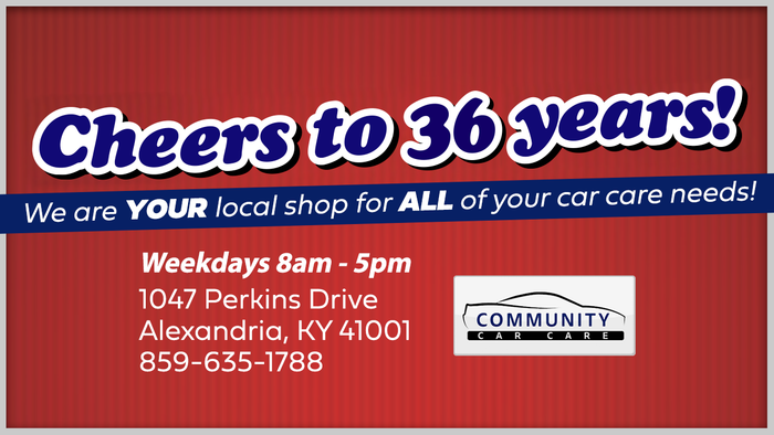 Cheers to 36 Years! at Community Car Care!