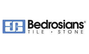 The bedrosians tile and stone logo is on a white background.
