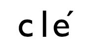 The word cle is written in black on a white background.