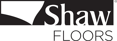 A black and white logo for shaw floors