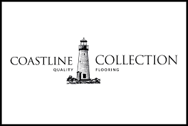 The logo for coastline collection flooring has a lighthouse on it.
