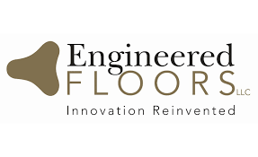 The logo for engineered floors llc is shown on a white background.