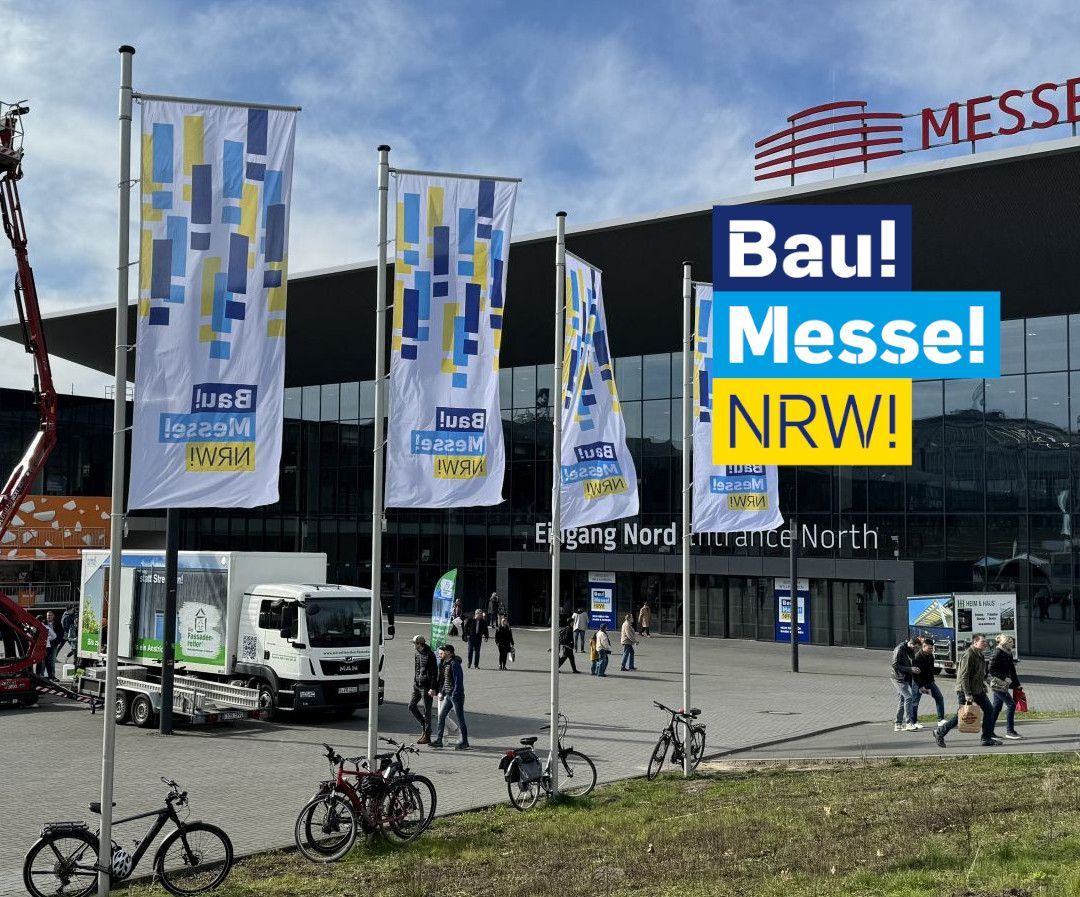 Eingang Nord der Messe Dortmund für die Bau! Messe! NRW! 2024