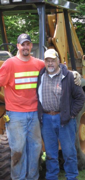 Two Man in Front of Excavator Machine — Septic Tank Services in Kent, WA