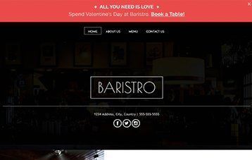 Valentine's Day Reservation Baristro Site