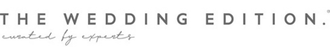 The logo of The Weddding Edition which is all in black.
