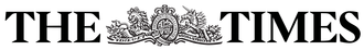 The logo of The Times which is all in black.
