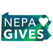 a logo for nepa gives with a heart in the middle