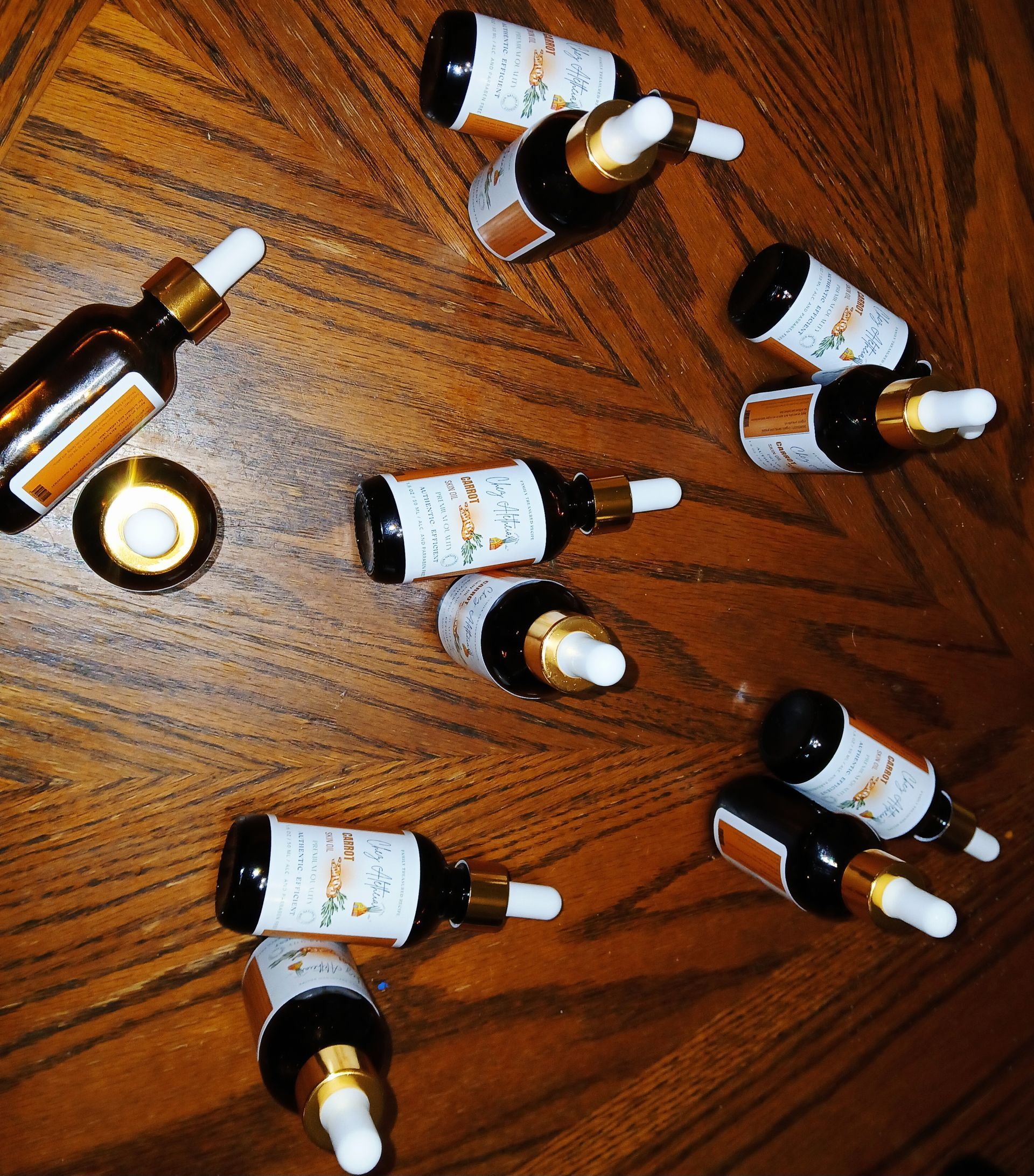 Carrot infused body oil