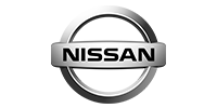 Nissan logo: silver circle with 