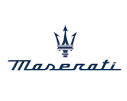 Maserati logo: Blue trident above the word 