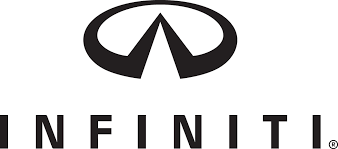 Infiniti logo: stylized oval with a central triangle, with the word 