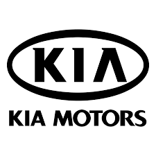 Black Kia logo in oval, with 