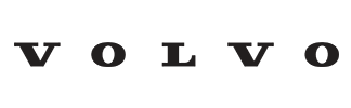 Volvo wordmark in black.
