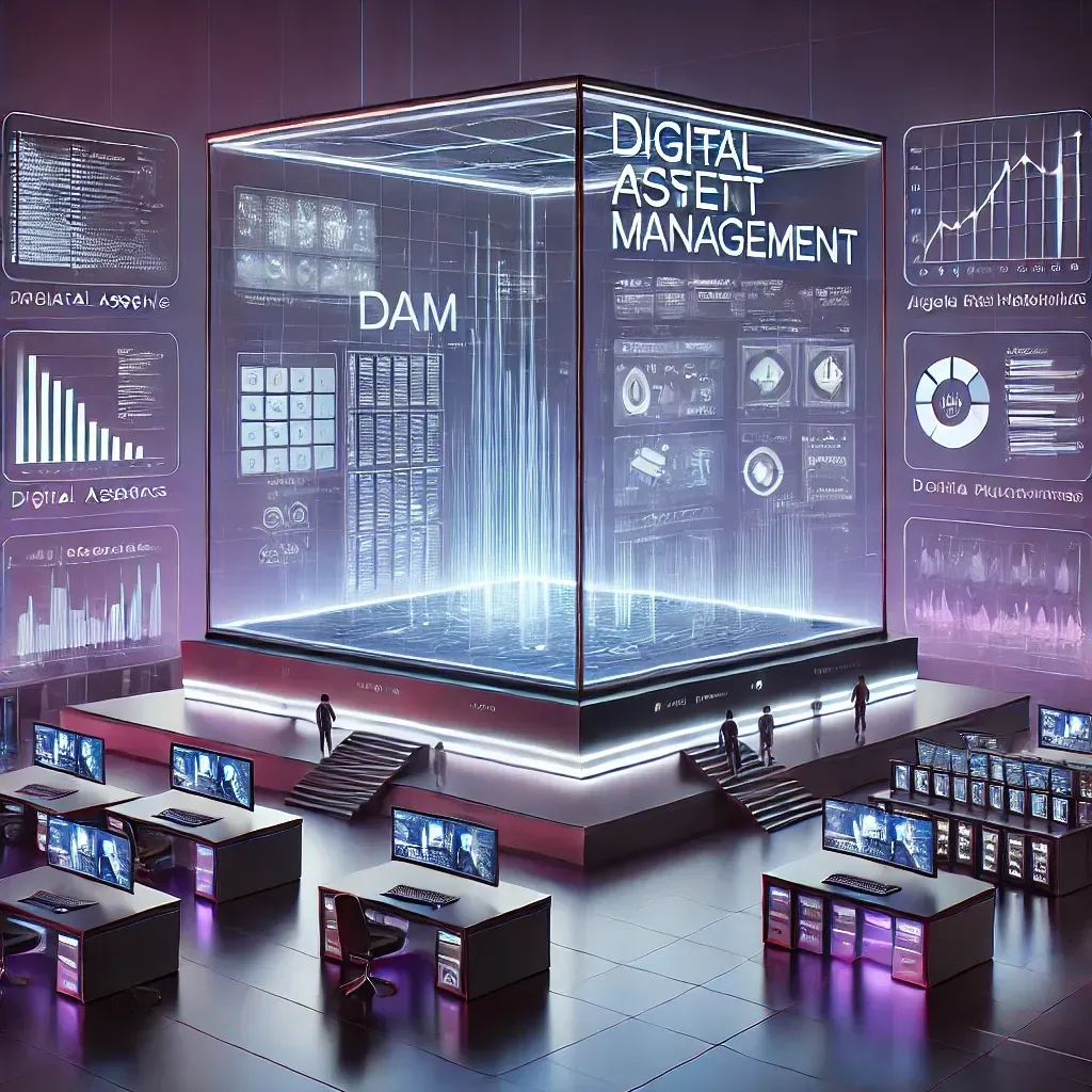 A futuristic and minimalistic office environment.