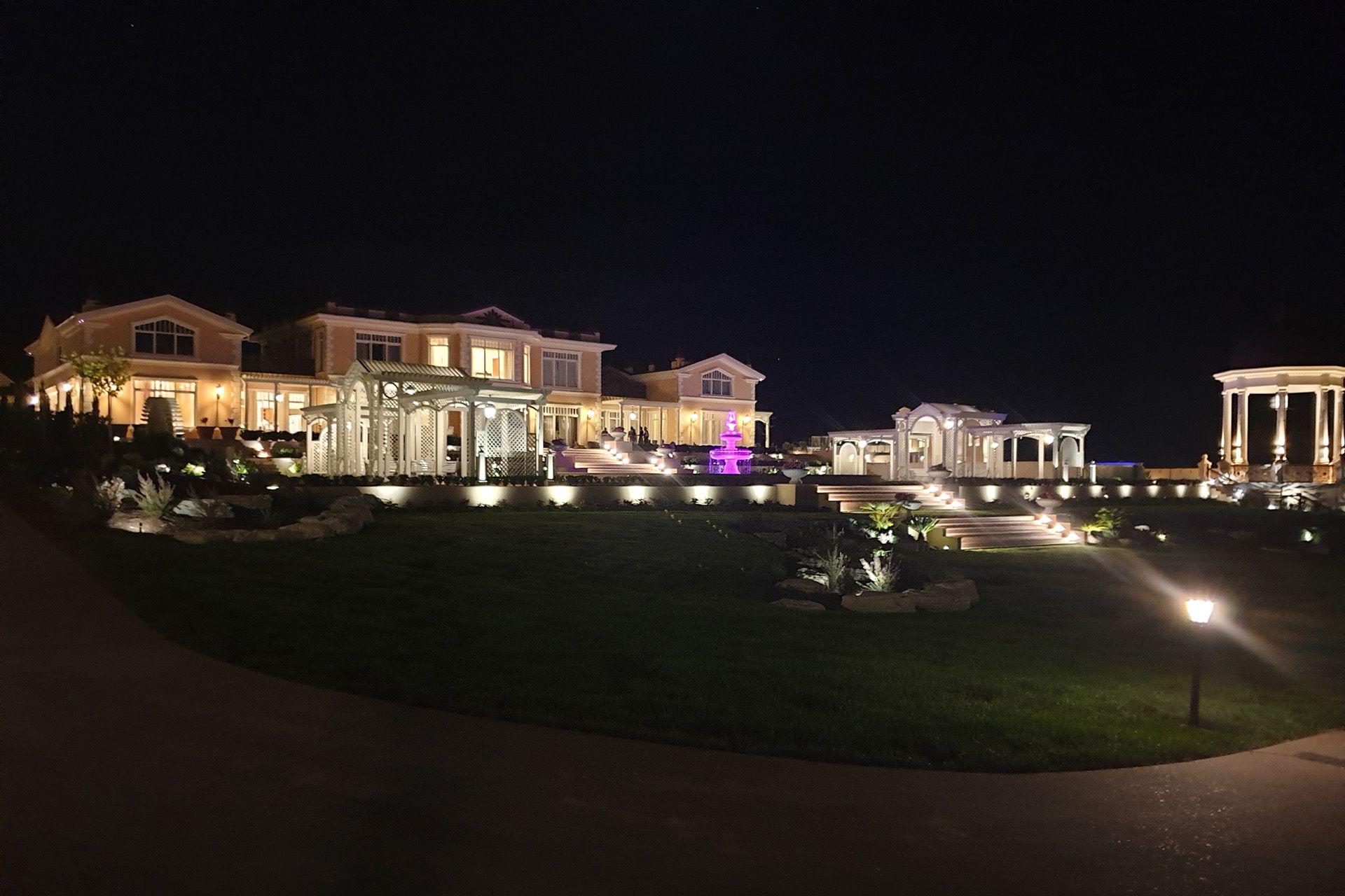 Luxury Mansion – Coatesville, bespoke LED upgrades outdoor and chandelier lighting by Astero Electrical