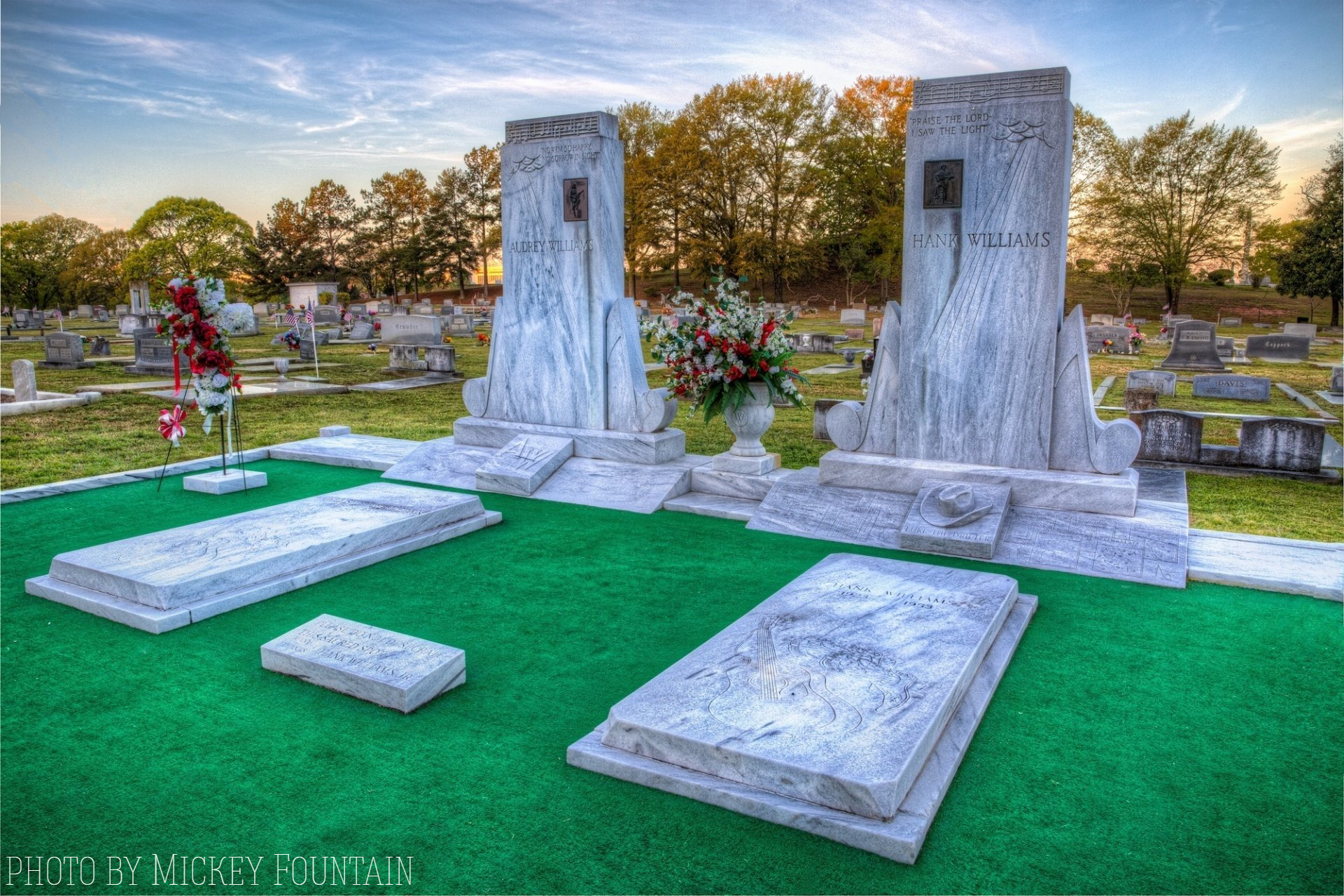 Hank Williams grave site at Oakwood Cemetery Annex, Montgomery, AL